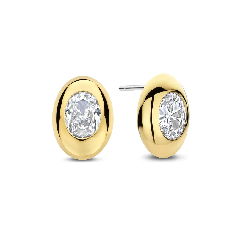 Ti Sento Oval Sparkle Earrings