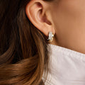 Ti Sento Contrast Twisted Zirconia Earrings