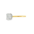 Round Brilliant Cut 2.01ct Lab Grown Diamond, 18ct Yellow Gold & Platinum Hidden Halo Ring