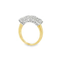 Round Brilliant Cut 2.08ct Four Stone Diamond, 18ct Yellow & White Ring