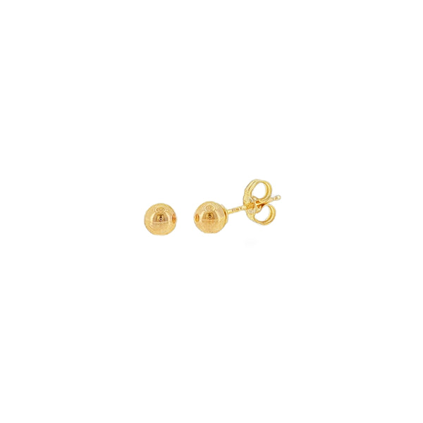 Ball 4mm, 9ct Yellow Gold Stud Earrings