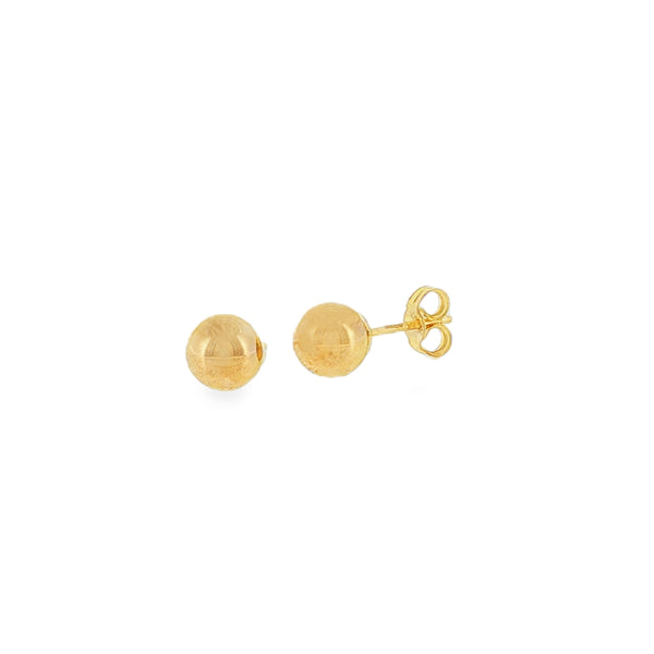 Ball 6mm, 9ct Yellow Gold Stud Earrings