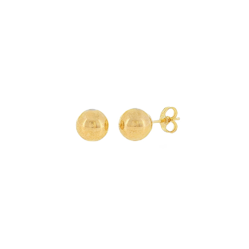 Ball 7mm, 9ct Yellow Gold Stud Earrings