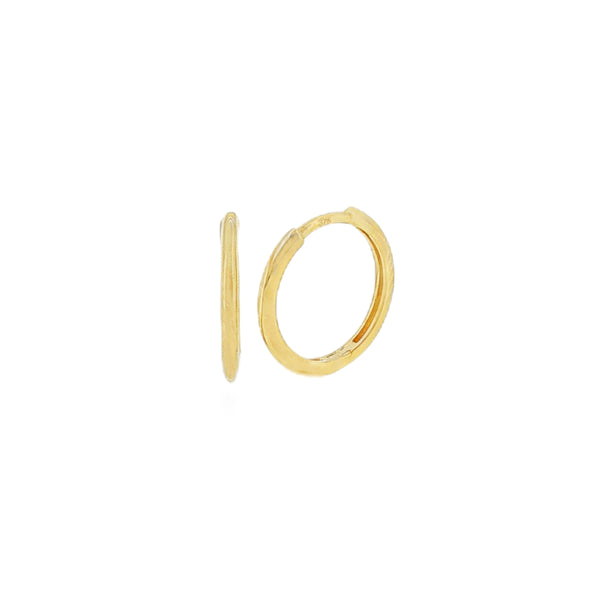 Round 9mm, 9ct Yellow Gold Hoop Earrings