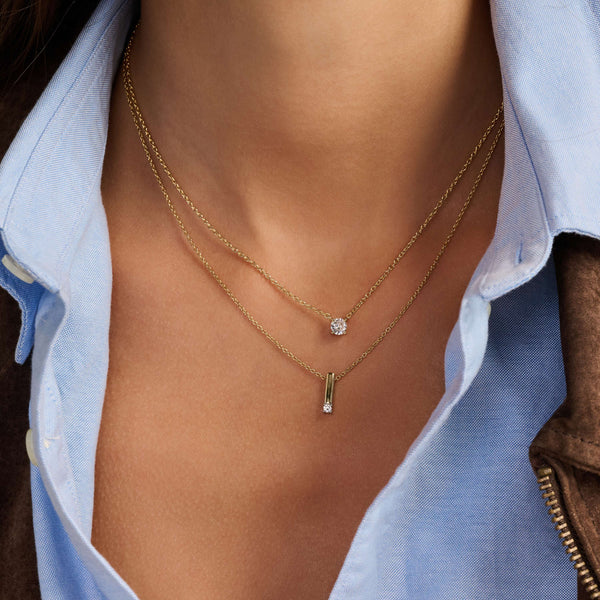 Ti Sento Zirconia Bar Necklace