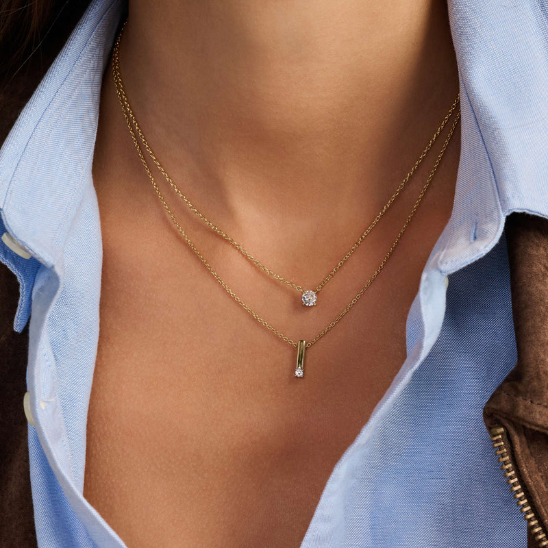 Ti Sento Zirconia Bar Necklace