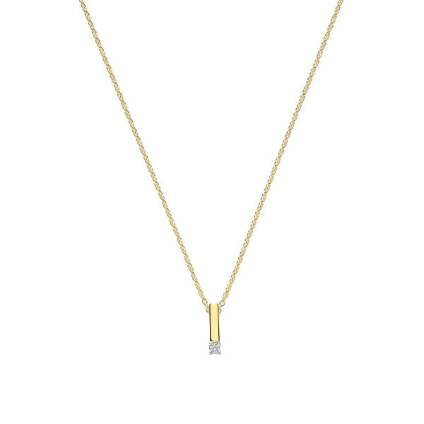 Ti Sento Zirconia Bar Necklace