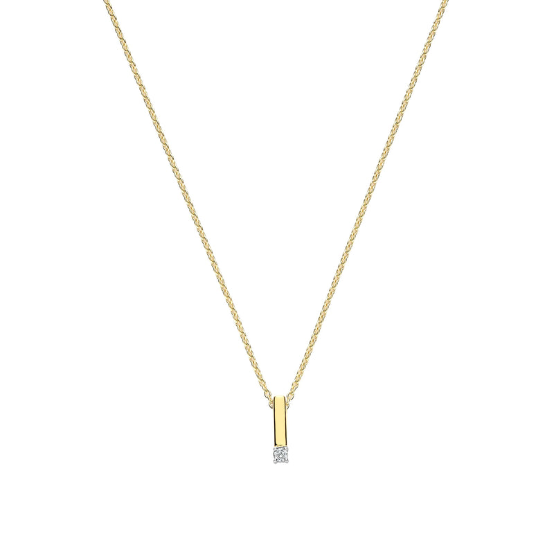 Ti Sento Zirconia Bar Necklace