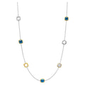 Ti Sento Blue Cushion Charm Necklace