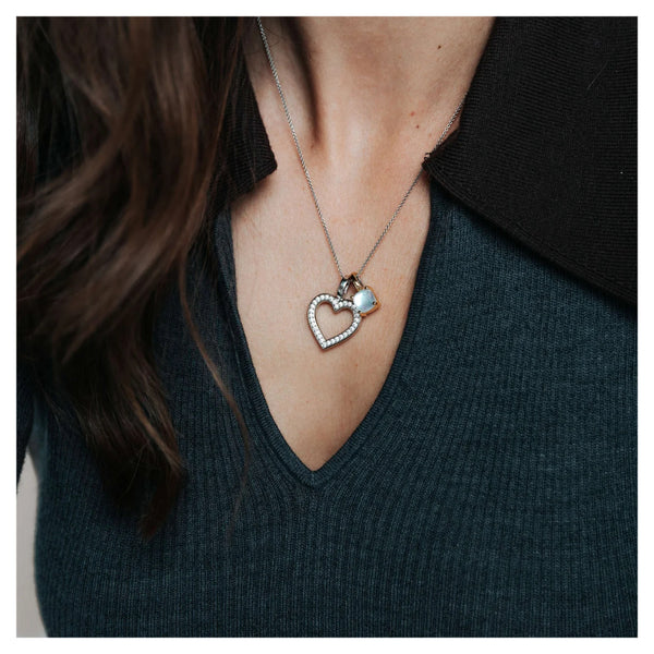 Ti Sento Zirconia Heart Necklace with pendant