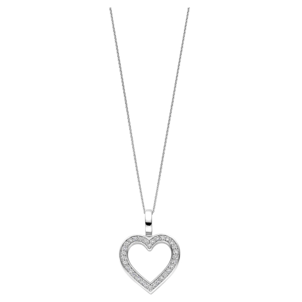 Ti Sento Zirconia Heart Necklace with pendant