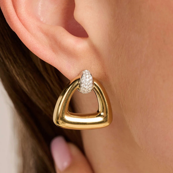 Ti Sento Vintage Open Triangle Earrings