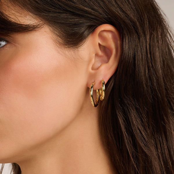 Ti Sento Classic Gold Vermeil Oversized Hoops 25mm