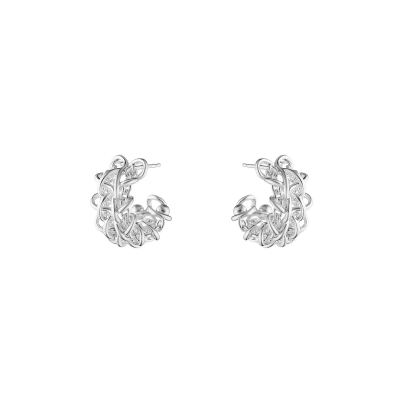 Georg Jensen Weft Ear Hoops, Sterling Silver