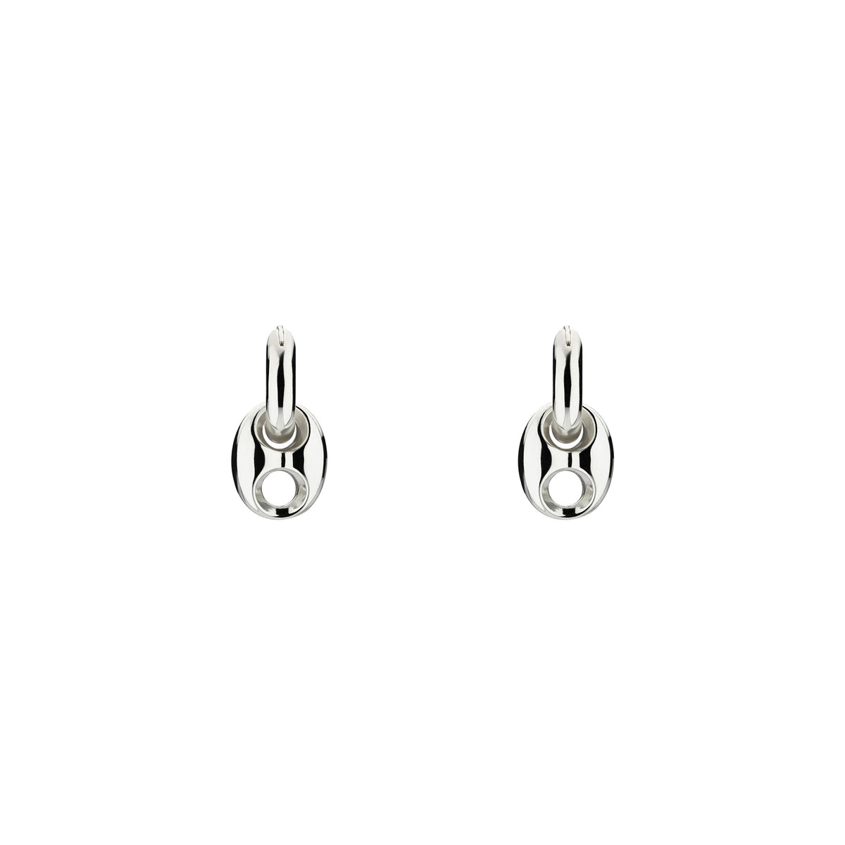 Gucci Marina Chain Hoop Sterling Silver Earrings