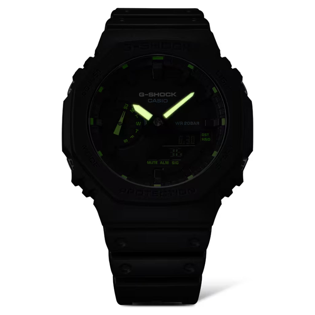 G-SHOCK Bluetooth® Solar 2100 Series Black & Green GA-B2100-1A3ER