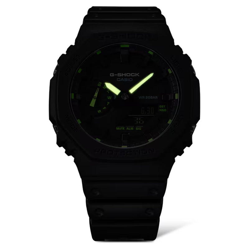 G-SHOCK Bluetooth® Solar 2100 Series Black & Green GA-B2100-1A3ER