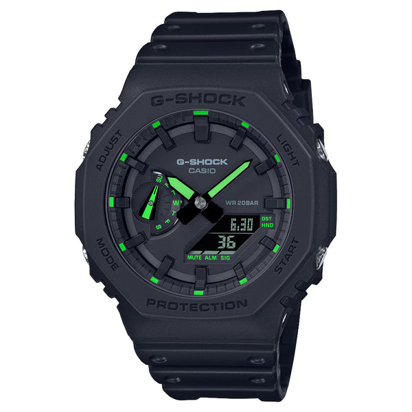 G-SHOCK Bluetooth® Solar 2100 Series Black & Green GA-B2100-1A3ER
