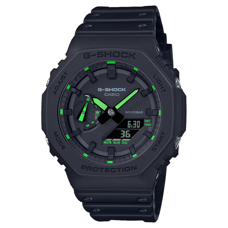 G-SHOCK Bluetooth® Solar 2100 Series Black & Green GA-B2100-1A3ER