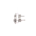 Square Shaped Diamond Cluster 18ct Earrings