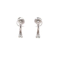 Drop Diamond Platinum Earrings