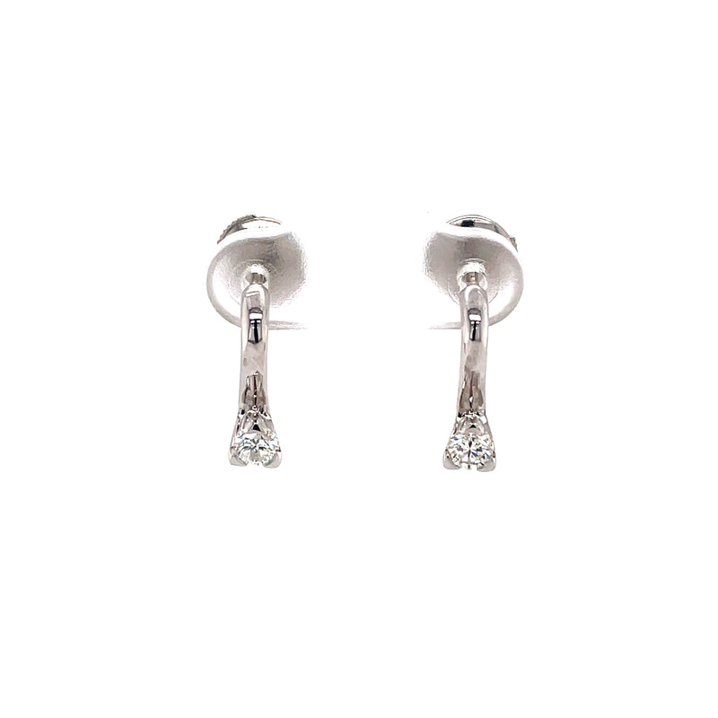 Drop Diamond Platinum Earrings