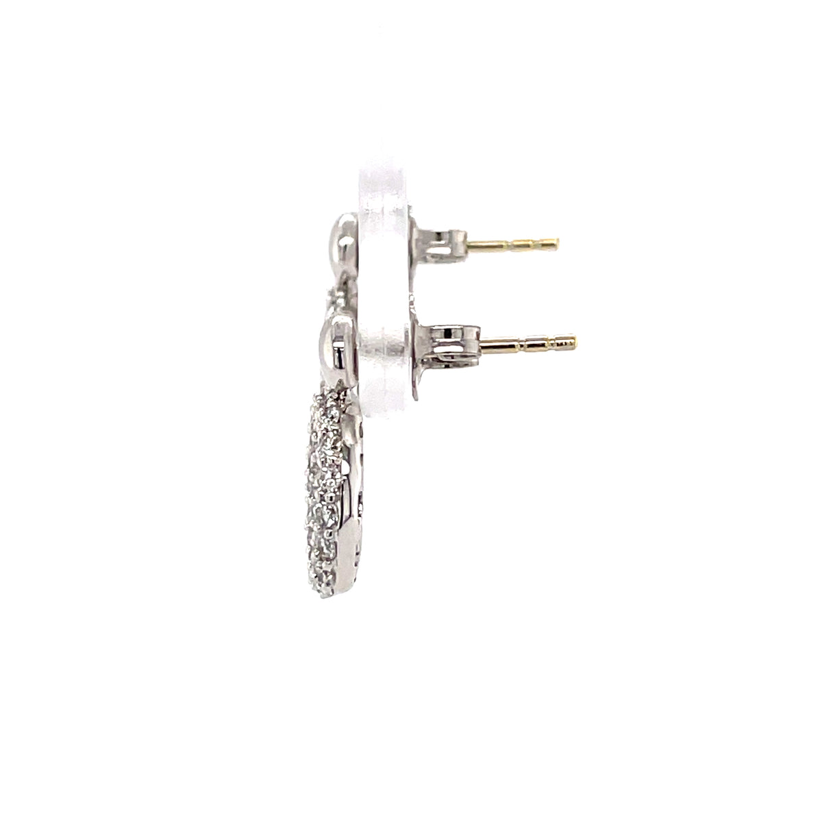 Diamond Circle Drop 18ct Earrings