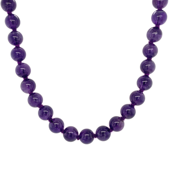 Amethyst Beads with Magnetic Clasp