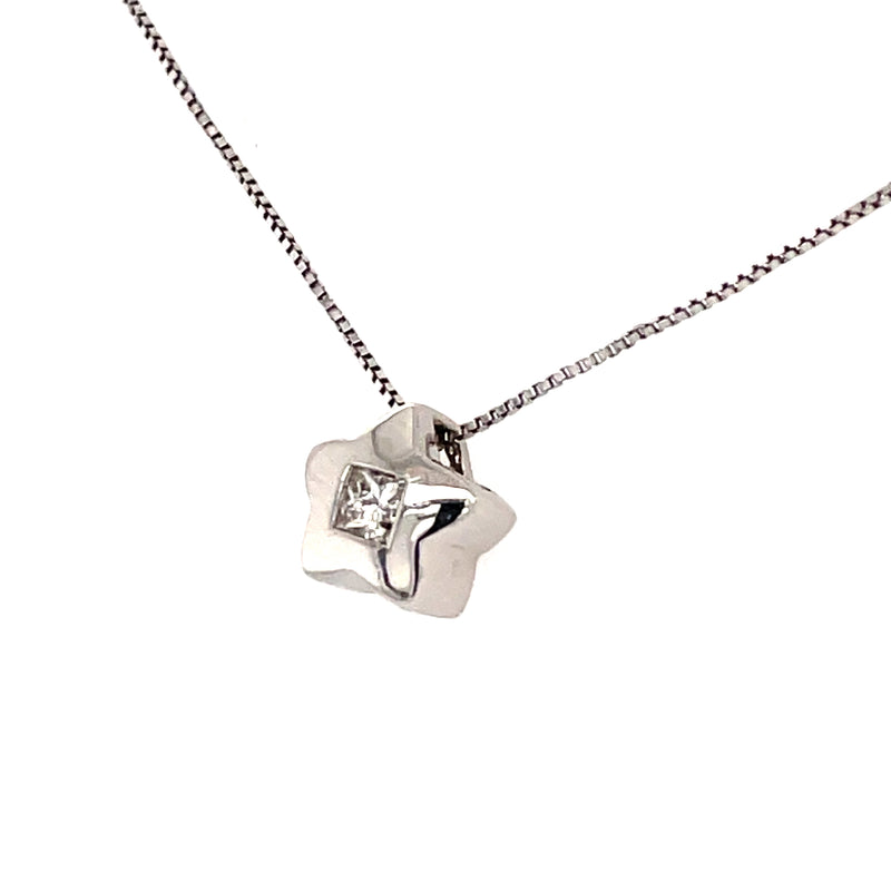 Diamond Star Platinum Pendant