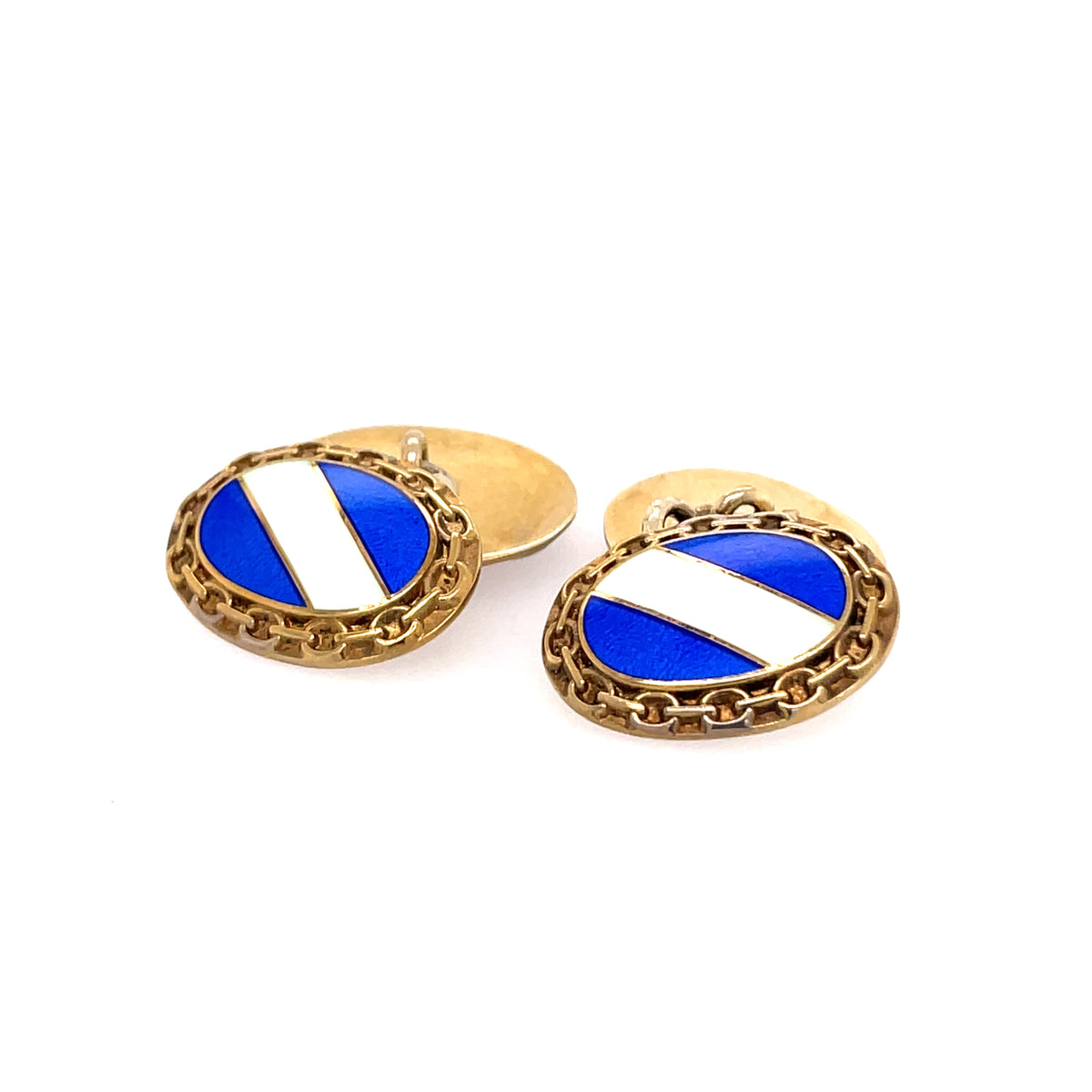 Scotland Enamel Silver Cufflinks