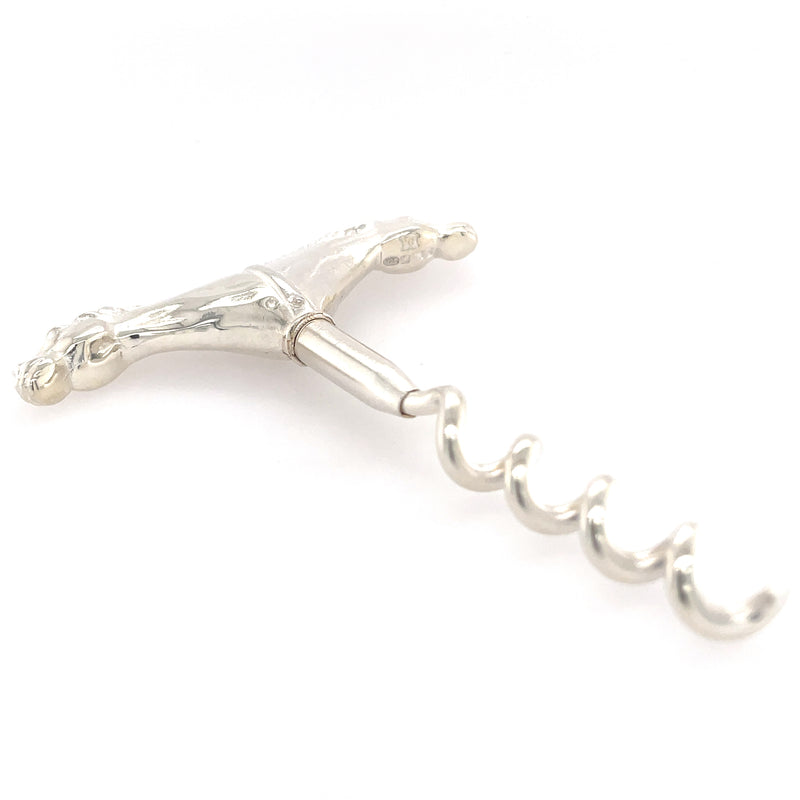 Horse Head Silver Corkscrew