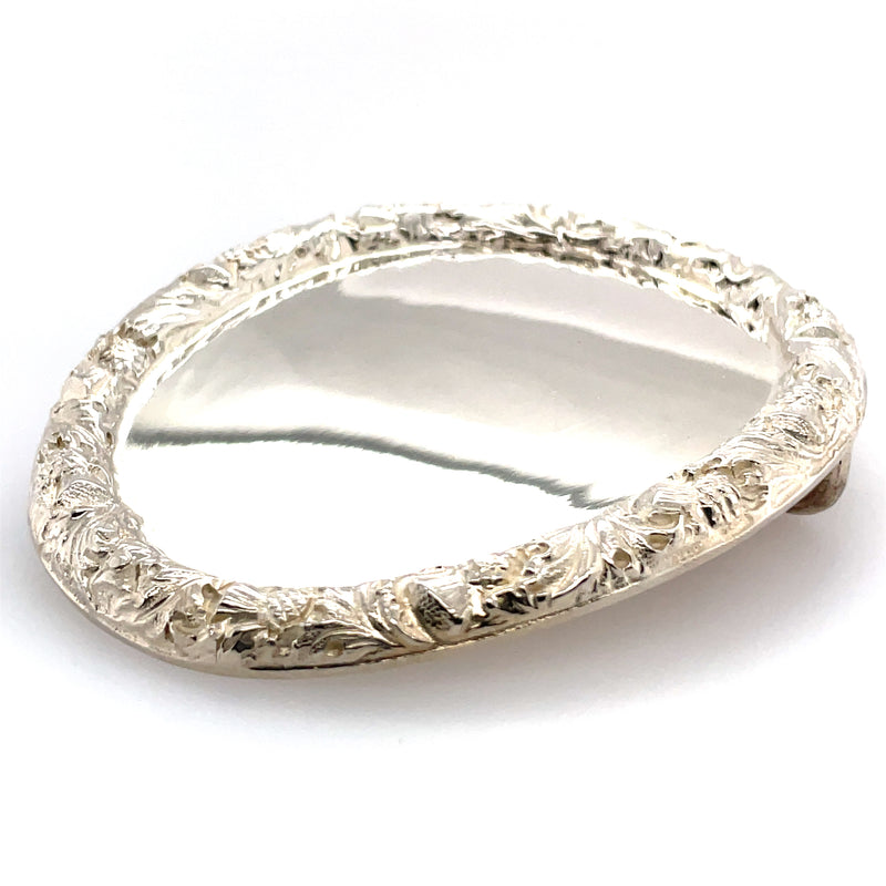 Silver Thistle Edge Belt Buckle