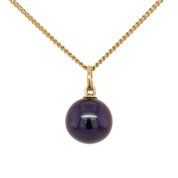 Black Pearl 9ct Pendant