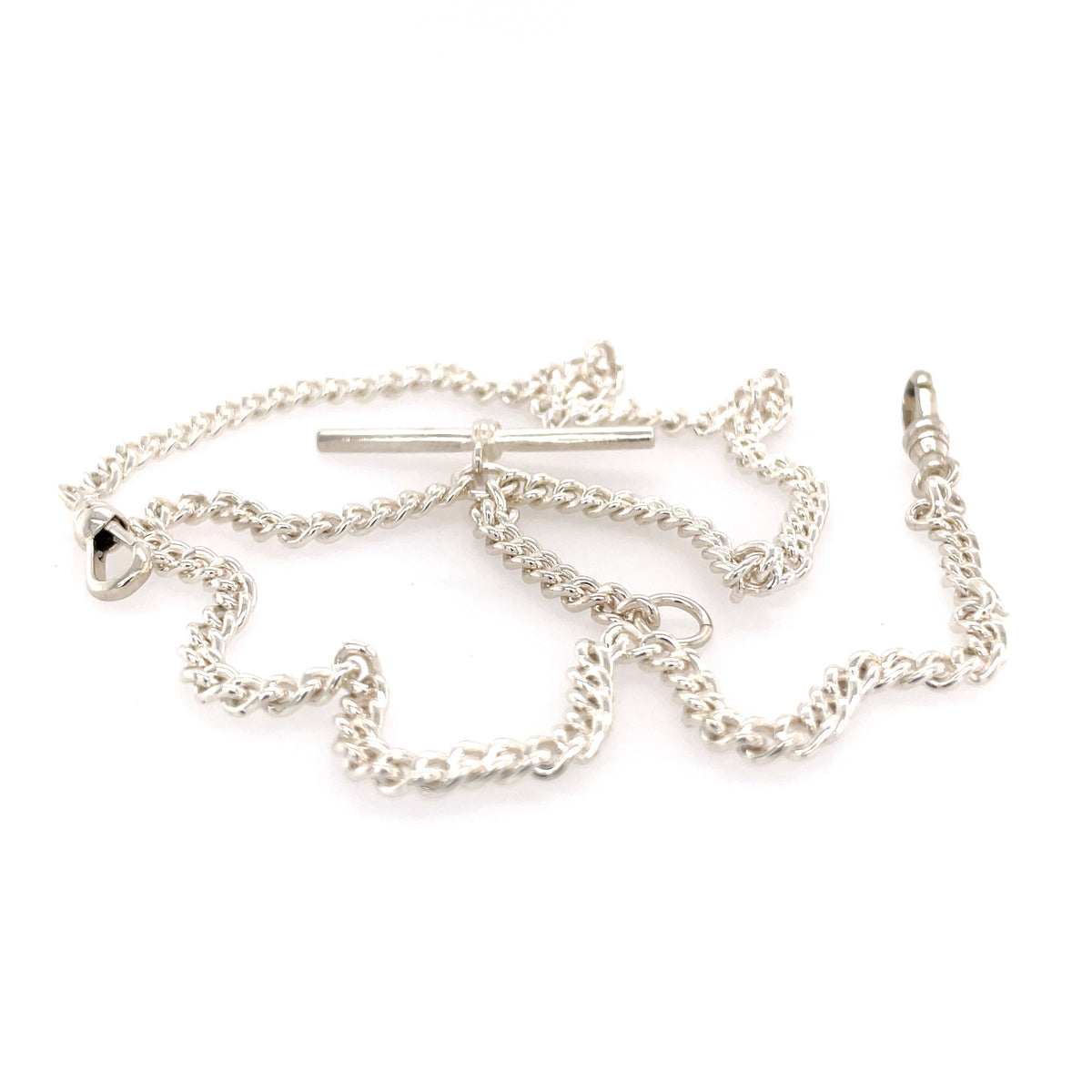 Silver Double Albert Watch Chain