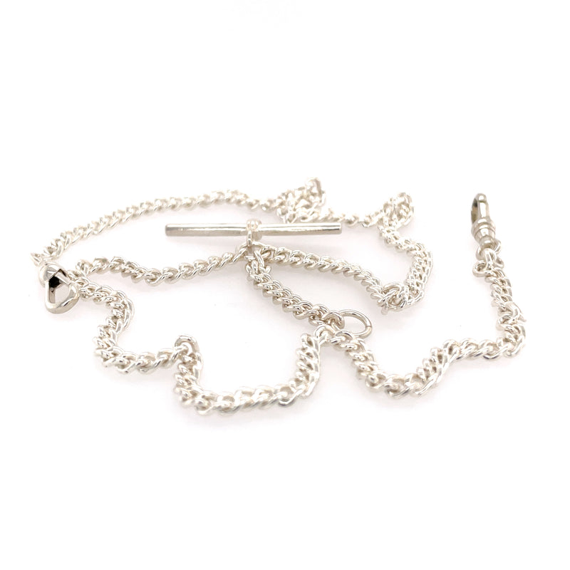 Silver Double Albert Watch Chain