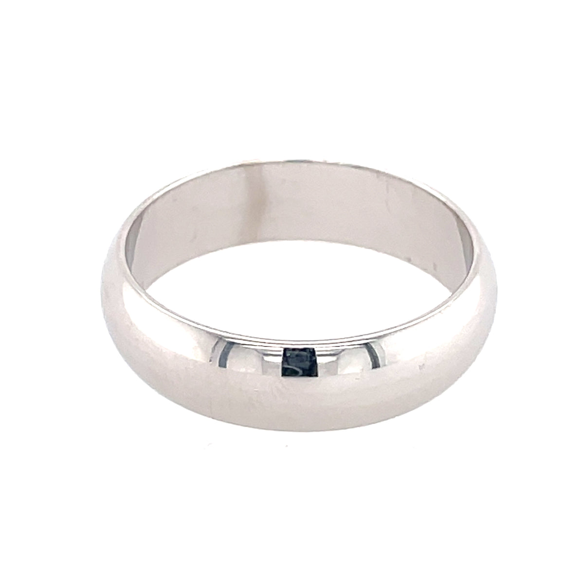 18ct 6mm D Shaped Plain Band