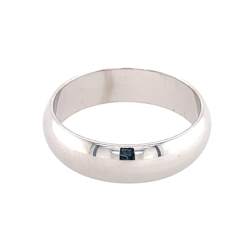 18ct 6mm D Shaped Plain Band
