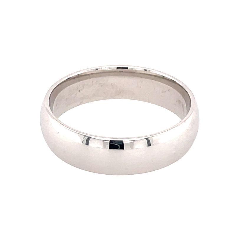 18ct 6mm Court Plain Band