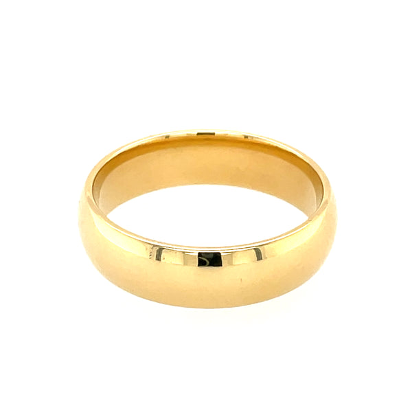 18ct 6mm Plain Court Band