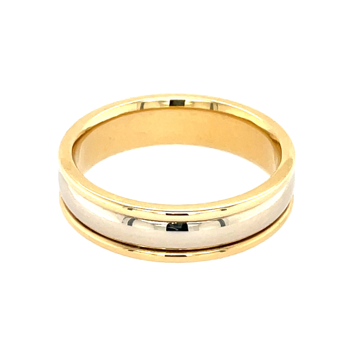 18ct 6mm Barrel Shape Band