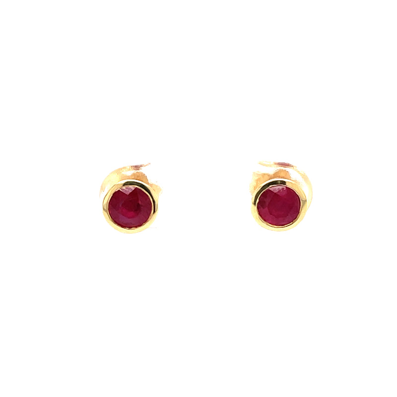 Ruby Stud 18ct Earrings