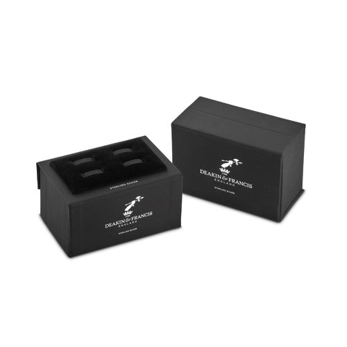 Deakin & Francis Silver Plain Round Cufflinks