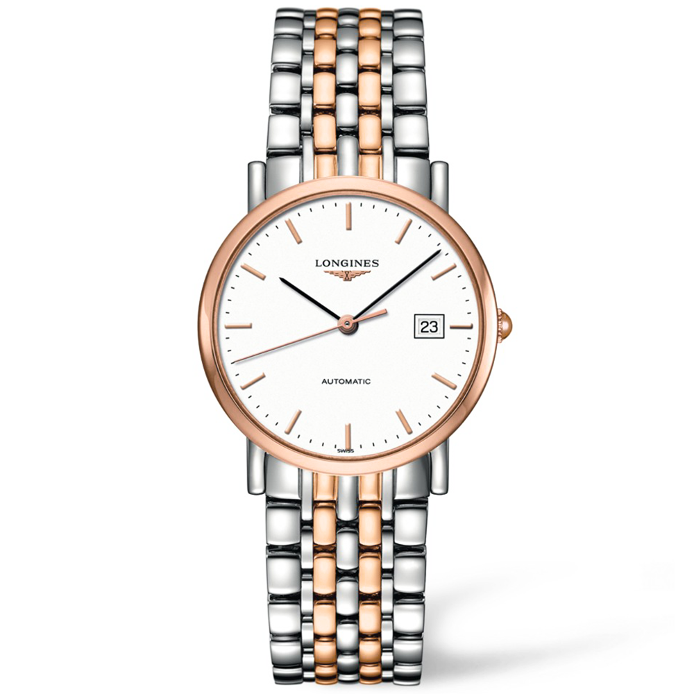 Longines Elegant Steel & Rose 34.5mm