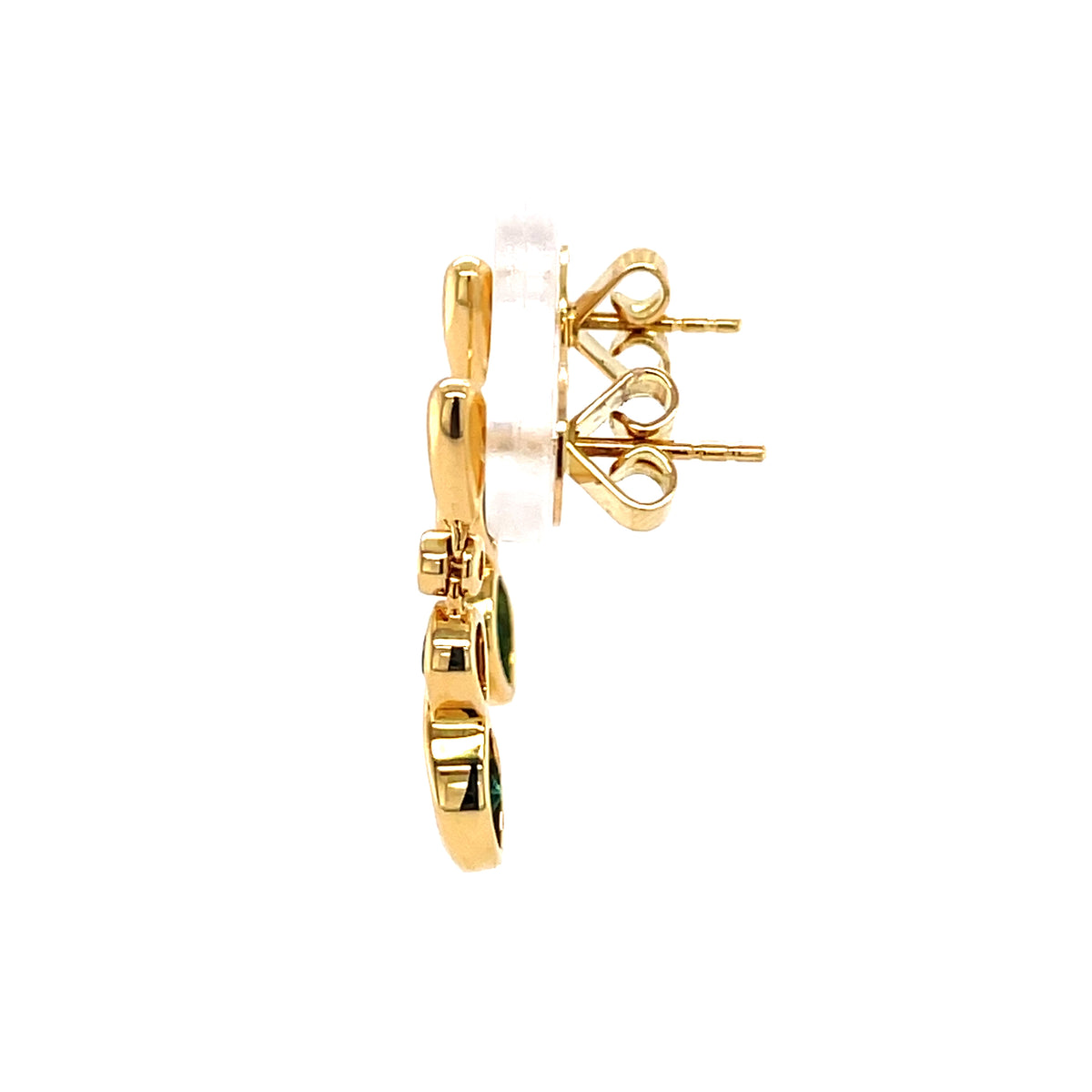 Emerald & Diamond Drop Earrings