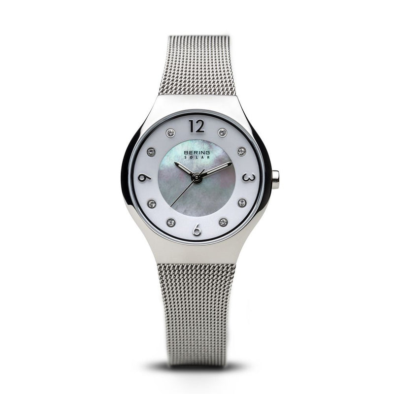 Bering Solar Polished Silver 27mm