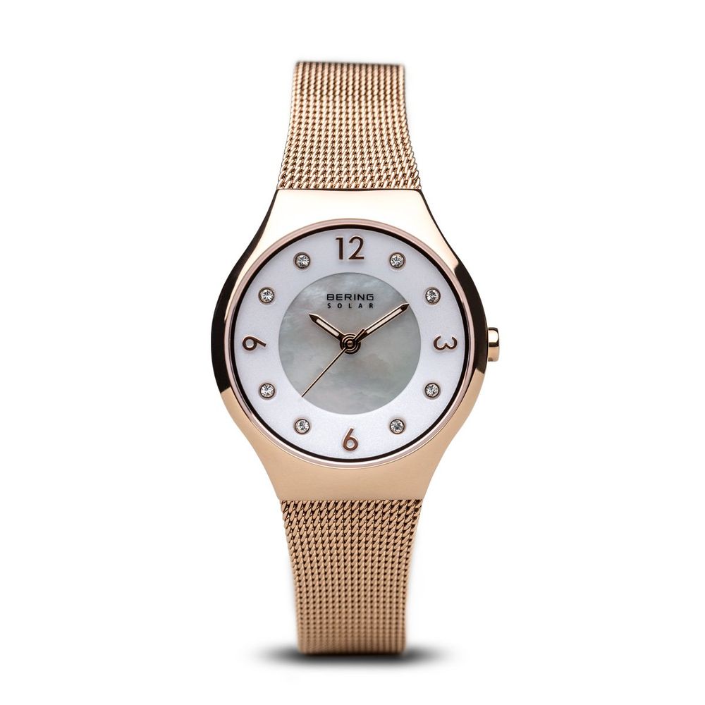 Bering Solar Polished Rose Gold 27mm