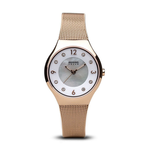 Bering Solar Polished Rose Gold 27mm