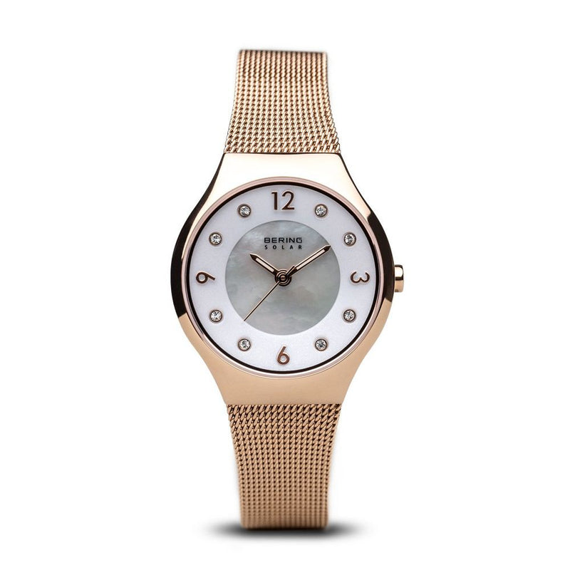 Bering Solar Polished Rose Gold 27mm