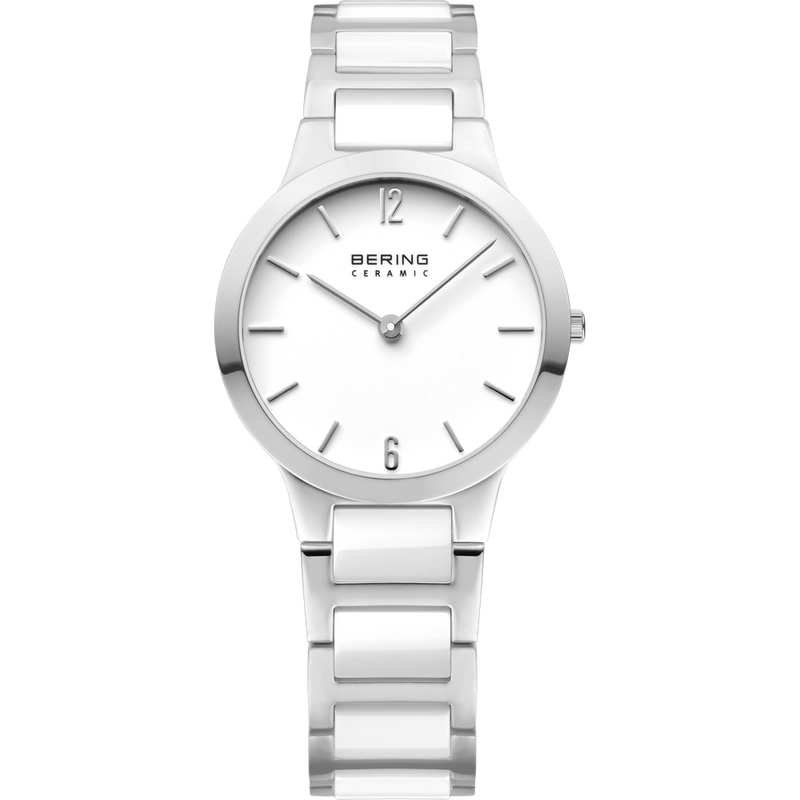 Bering Ceramic White & Steel Ladies 29mm
