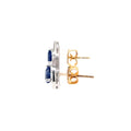 Sapphire & Diamond Cluster Earrings